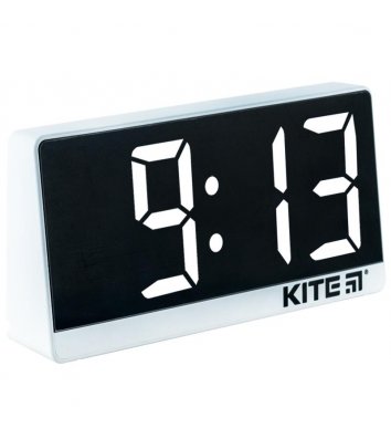 Годинник електронний цифровий  білий, Kite