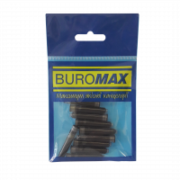 Патрон до перової ручки 10 шт колір чорнил чорний, Buromax