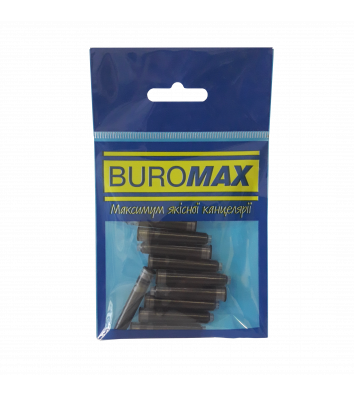 Патрон до перової ручки 10 шт колір чорнил чорний, Buromax