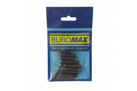 Патрон до перової ручки 10 шт колір чорнил чорний, Buromax Патрон до перової ручки 10 шт колір чорнил чорний, Buromax