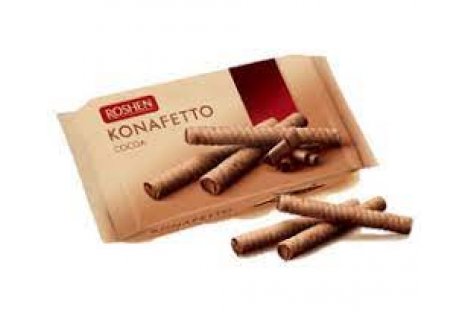 Трубочки Konafetto вафельні какао 140г, Roshen