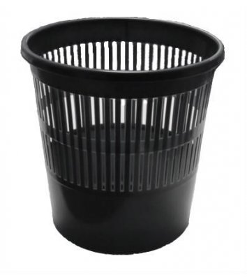 Корзина для мусора пластиковая черная 8л, Buromax