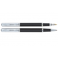 Набір ролер та ручка перова, колір корпусу чорний металік, Regal