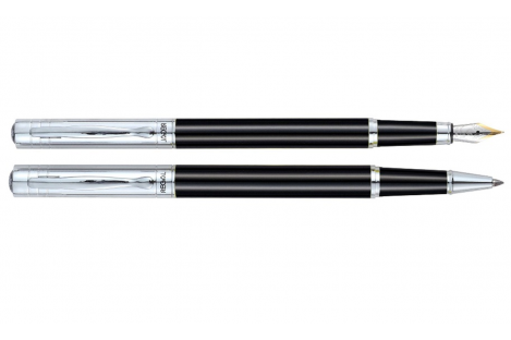 Набір ролер та ручка перова, колір корпусу чорний металік, Regal