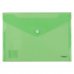 Папка-конверт А5 на кнопці пластикова прозора зелена, Axent