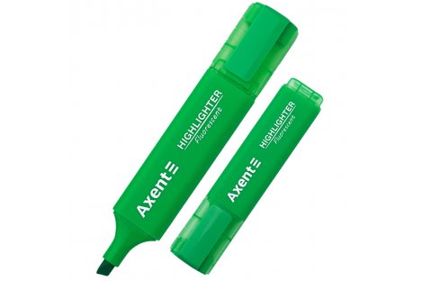 Маркер текстовий Highlighter, колір чорнил зелений 1-5 мм, Axent