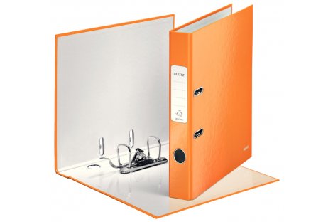 Папка-регистратор А4 80мм односторонняя оранжевая Wow, Leitz