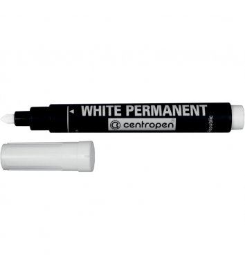 Маркер перманентный 8586, цвет чернил белый 2,5мм, Centropen