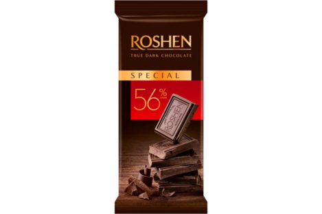 Шоколад черный Classic 56% 90г, Roshen