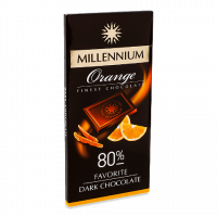 Шоколад чорний Favorite Orange 80% 100г,  Millennium