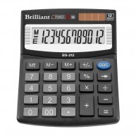 Калькулятор 12 разрядов 124*100*33мм, Brilliant