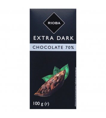 Шоколад экстра 70% 100г, Rioba
