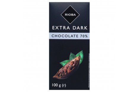 Шоколад экстра 70% 100г, Rioba