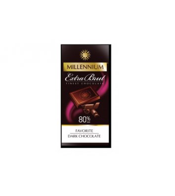 Шоколад чорний Favorite Extra Brut 80% 100г, Millennium