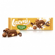 Шоколад Lacmi молочный с целыми лесными орехами и шоколадно карамельной начинкой 295г, Roshen