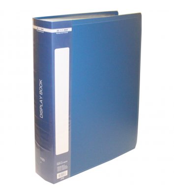 Папка А4 пластиковая с 100 файлами синяя, Buromax