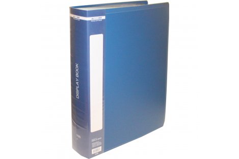 Папка А4 пластиковая с 100 файлами синяя, Buromax