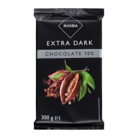 Шоколад екстра темний 70% 300г,  Rioba