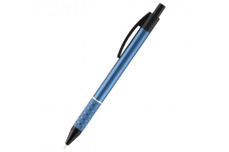 Ручка масляна автоматична Prestige, колір чорнил синій, корпус синій металік 0,7мм, Axent