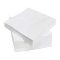 Салфетки бумажные однослойные 400шт 23*23см белые, Пакко