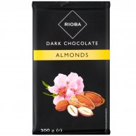 Шоколад темний з мигдалем 300г, Rioba