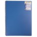 Блокнот A6 80арк клітинка Classic, бічна спіраль синій, Buromax
