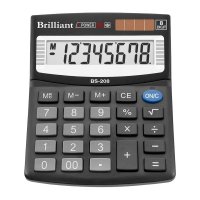 Калькулятор 8 разрядов 100*124*33мм, Brilliant