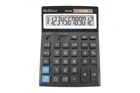 Калькулятор 12 розрядів 151*204*38мм, Brilliant