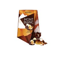 Конфеты Mont Blanc шоколадные с целым лесным орехом 240г, Roshen