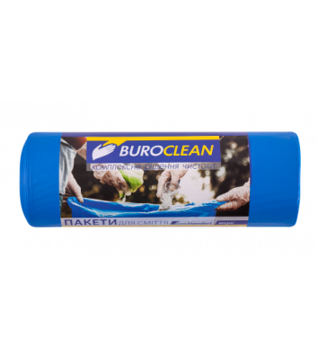 Пакети для сміття 240л/10шт сині міцні EuroStandart ,BuroClean