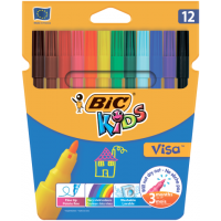 Фломастеры 12 цветов "Кидс Виза", Bic