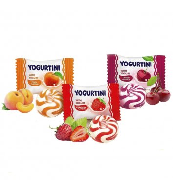 Цукерки карамельні Yogurtini 1кг, Roshen