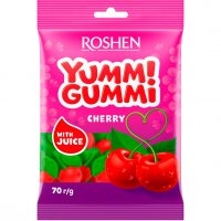 Цукерки Yummi Gummi Cherry 70г, Roshen