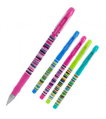 Ручка шариковая Stripes, цвет чернил синий 0,5мм, Axent 