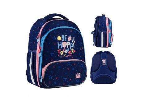 Рюкзак каркасний шкільний GoPack Education Be Happy, Kite