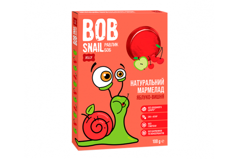 Мармелад яблоко-вишня без сахара 108г, Bob Snail