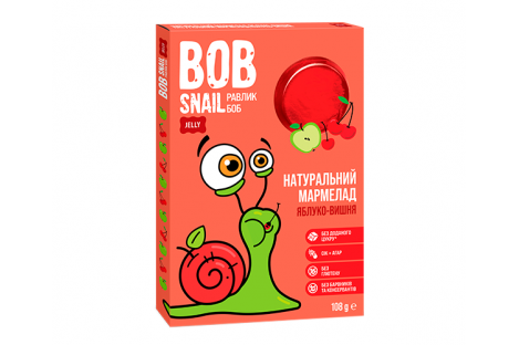 Мармелад яблуко-вишня без цукру 108г, Bob Snail