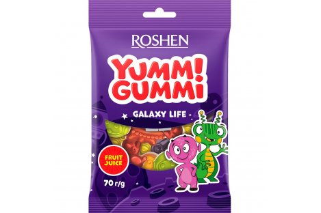 Цукерки Yummi Gummi Galaxy Life 70г, Roshen