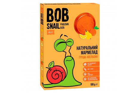 Мармелад груша-апельсин без цукру 108г, Bob Snail