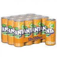 Напій газований Fanta Апельсин 0,33л*12шт