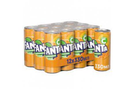 Напій газований Fanta Апельсин 0,33л*12шт