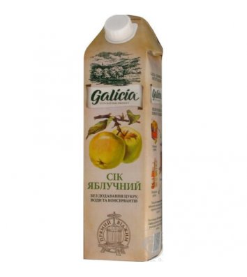 Сок яблочный 1л, Galicia