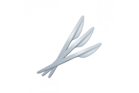 Ножі одноразові пластикові білі 16см 100шт 2,1г, Buroclean