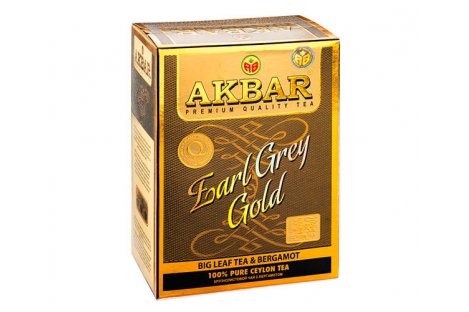 Чай чорний Akbar Earl Grey Gold заварний 80г