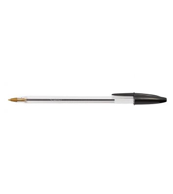 Ручка кулькова Cristal, колір чорнил чорний 0,4мм, Bic