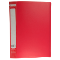 Папка А4 пластикова з 30 файлами червона Jobmax, Buromax