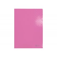 Папка-уголок А4 пластиковая "Вышиванка" розовая, Optima