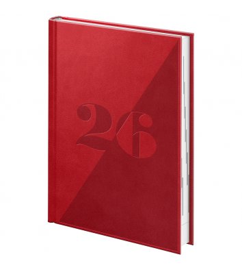 Щоденник датований A5 2026 TorinoTrend червоний, Brunnen