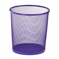 Корзина для мусора металлическая фиолетовая 10л, Zibi