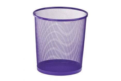 Корзина для мусора металлическая фиолетовая 10л, Zibi